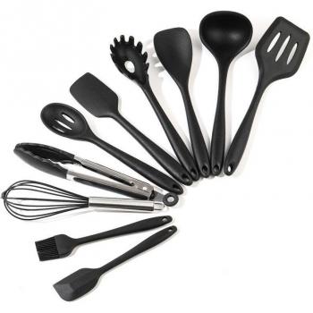Ustensiles de cuisine antiadhésifs en silicone, 10 pièces