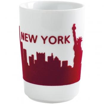 Kahla 394605A26409C – Maxi-Becher (0,35 l) – Five Senses Touch – Rot – New York