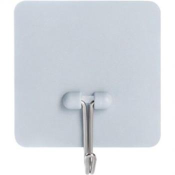 Gancho Cuadrado de Plástico para Pared, Adhesivo y Sin Rastro