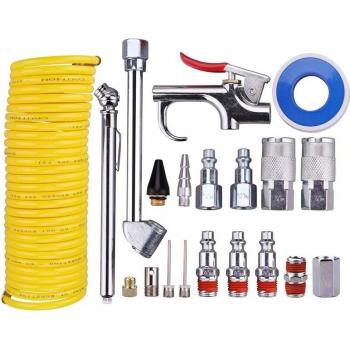 Kit d'outils pour compresseur d'air avec jauge de pneu 1/4 pouces