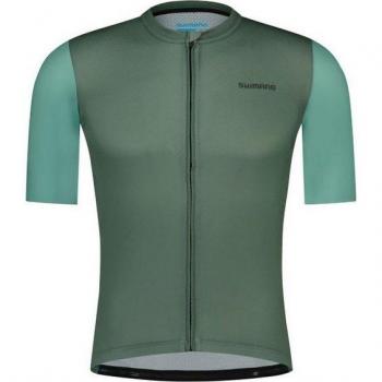 Shimano Herren-Short Sleeve Jersey ARIA – Restore Green, XXL, Sportfunktion