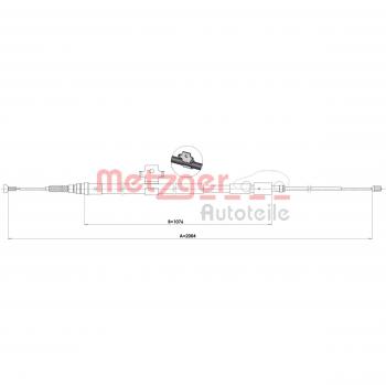 Cable de accionamiento de freno METZGER 1.PE004