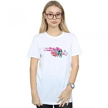 Candy Skull Boyfriend T‑Shirt (White)