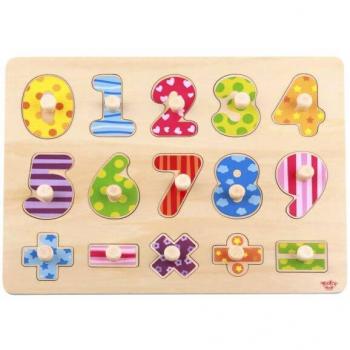 Puzzle de Madera con Piezas de Números