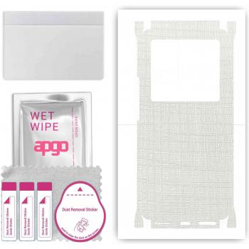 Film protectora completa en patrón de tejido blanco para Vivo X70 Pro Plus