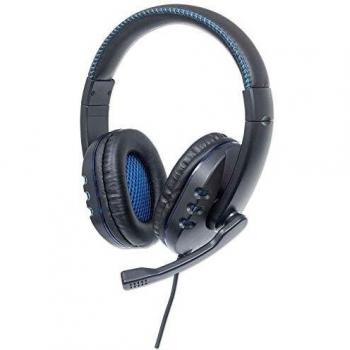 Manhattan Cuffie per PC con Luci LED e Controllo del Volume, Ideali per Gaming, Nero