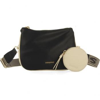 Gioseppo Bolso Bandolera Negro con Acabados Off-white