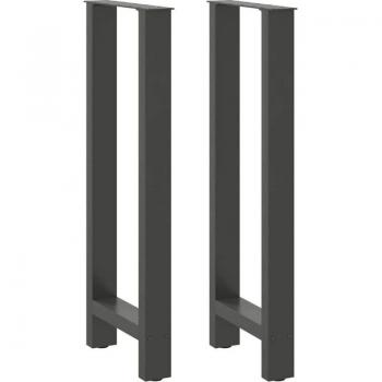 Gambe per Tavolo Bar Antracite in Acciaio – 2 pezzi, 40 × (100‑101) cm