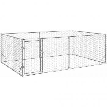 BarkFort – abri chien extérieur 3x2x1 m, acier galvanisé