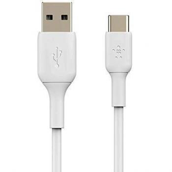 Belkin USB Type A to USB Type C Cable, 6.5ft/2m, White