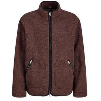Jack & Jones Junior Fleecejacke „Jornorrebro“ – Braun, ohne Kapuze, Muster‑Design