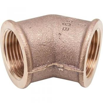 Viega Rotguss 45° Bogen 1/2 IG und 1 IG Gewindeverbinder