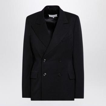 Maison Margiela Women's Black Double-Breasted Jacket Size 44
