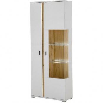 Furn.Design Vitrine Bellport 80 x 200 cm in Weiß