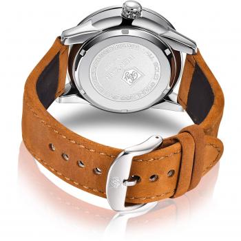 Benyar Montre Homme Quartz Cuir Acier Inoxydable Étanche 30m