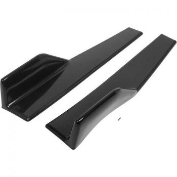 Universal Fit 450mm Black Side Skirts Extensions