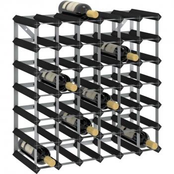 Botellero de pino negro para 42 botellas