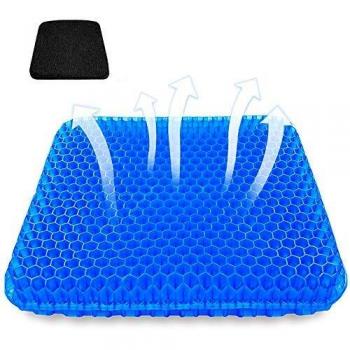 AirHoney GelKissen – Kühles, atmungsaktives Sitzkissen mit Anti-Rutsch-Deckel