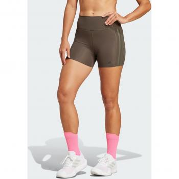 Adidas Optime 4´´ Raw Cut Hem Short Leggings Shadow Olive XL female