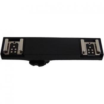 Adaptateur E‑TTL Griffe Flash Double pour Canon EOS 40D/450D – Noir, plastique/métal