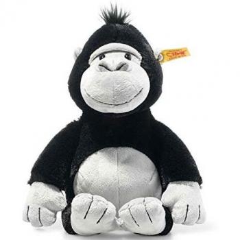 Steiff 069116 Bongy Gorilla – Markenplüsch für Babys, Knopfeck