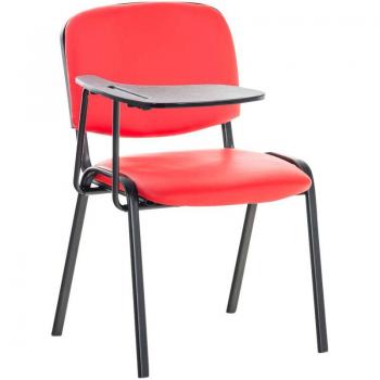 Chaise polyvalente BUR10652 : siège + table rabattable en couleur rouge