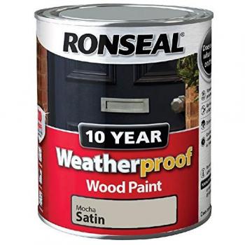 Ronseal Mocha 10 Year Weatherproof Satin Exterior Wood Paint