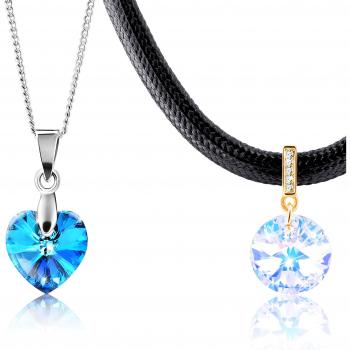 Colliers Duo de Perles Swarovski – 1 Doré, 1 Plaqué Rhodium – Pack Cadeau