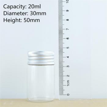 Bouteilles en verre pour DIY 30mm avec bouchon en aluminium