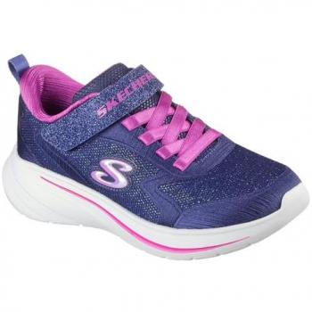 Wave 92 Velcro Marina/Morado Skechers para Niñita, talla 27