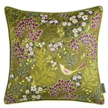 Songbird Olive Velvet Comfort Pillow 50x50