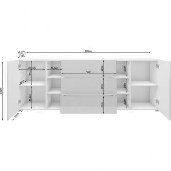 Moderne Grifflos‑Kommode INOSIGN Sideboard „Berlin“ – 190 cm