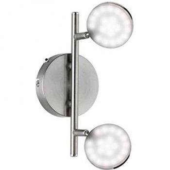 A+ 8‑W Deckenspot WOFI 7260.02.64.6000 – Nickel matt, Acryl