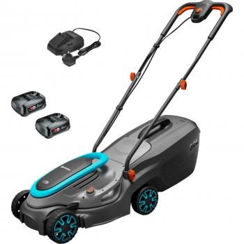 Gardena POWERMAX 32 P4A 18V Cordless Rotary Lawnmower 320mm 2 x 2.5Ah Li-ion Charger