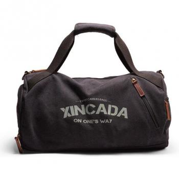 Large Canvas Travel Bag for Men with Shoe Pocket