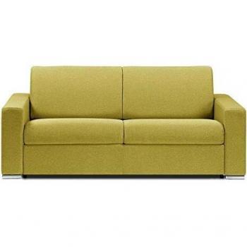 Canapé lit convertible Dreamer 120 cm tissu tweed luna vert lime