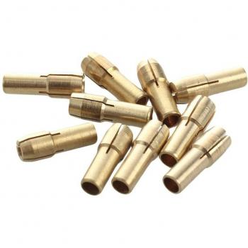 10 Mini Drill Brass Collet Chucks for Rotary Tool 0.5-3.2mm