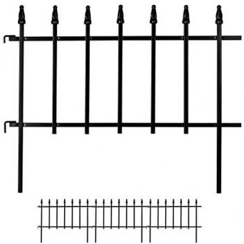 Clôture Extérieure Relaxdays – Noir 45,5 x 226 cm