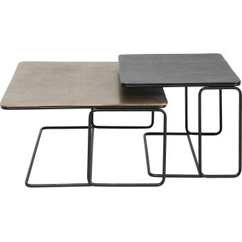 Kare Design: Dúo de Mesas de Centro en Acero y Aluminio