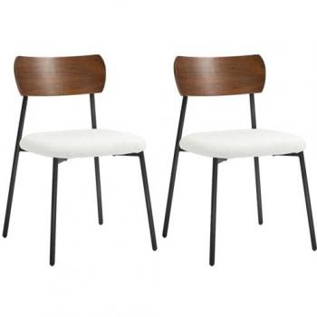 Sillas de Salón con Respaldo Curvado HOMCOM