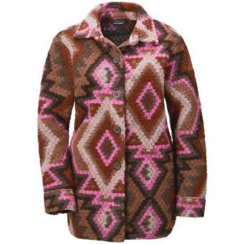 Veste chemisier à motifs en laine