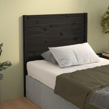 Tête de lit simple noire 96x4x100 cm en bois de pin