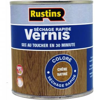 Rustins Quick Dry Varnish Satin Oak 250ml RUSQDVSO250