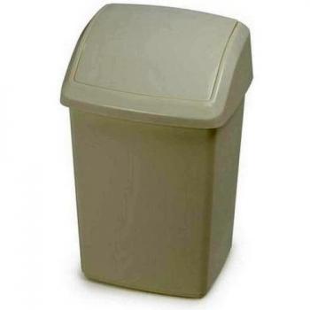 10‑Litre Cream Swing‑Top Trash Can