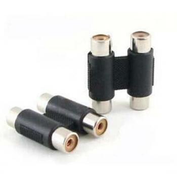 10pcs Dual Port 2 RCA AV Female Joiner