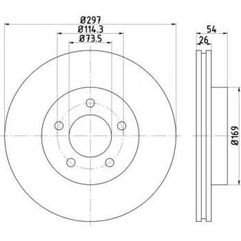HELLA PAGID 8DD 355 117-221 beschichtete Bremsscheiben