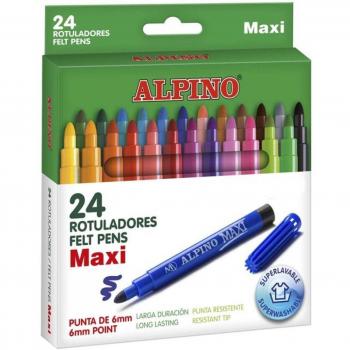 ESTUCHE 24 ROTULADORES ALPINO MAXI PUNTA GRUESA