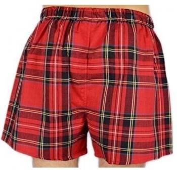 Tartán Royal Bóxer Hombre XL Rojo