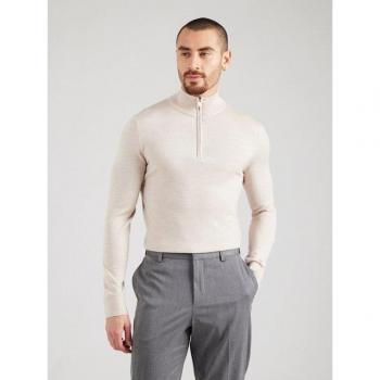 Herrenpullover SLHTRAY – Regular Fit Troyer aus reiner Wolle