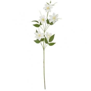 Unisex Cream Pearl Faux Clematis Stem – One Size